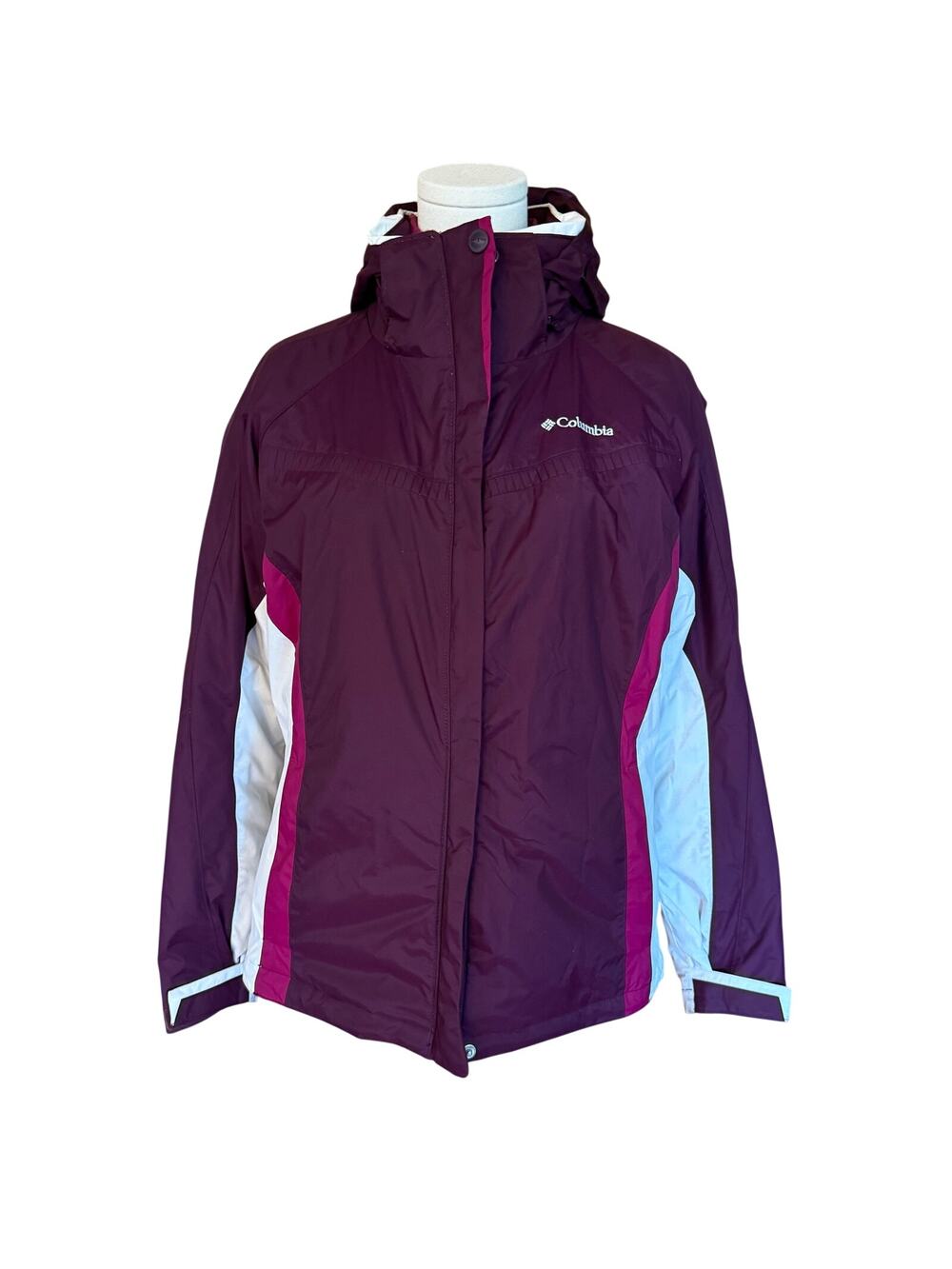 Columbia Bugaboo Interchange Women’s Jacket Size M 3-in-1 Purple/White